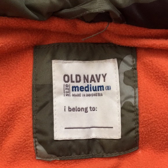 Old navy camo puffer winter vest M 8 - Picture 6 of 7